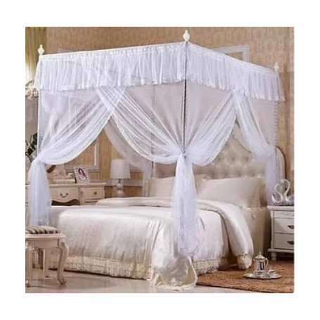 Uadme Grand Carré Princesse Lit À Baldaquin Net Luxe - Moustiquaire de Voyage Avec Ouverture sur Trois Côtés pour Extérieure, Ch