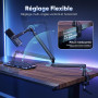 FIFINE Bras de Micro, Suspension Supports de Microphone, pour K658 AM8 K688 A8 etc., avec Pince de Montage sur Bureau, Adaptateu