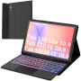 Étui Clavier AZERTY Pour Samsung Galaxy Tab S10 Lite S10 FE/S9 FE/S9 10.9" | Rétroéclairée 7 Couleur, Pavé tactile multipoint, D