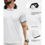 ZITY Polo Homme Manches Courtes Respirant T Shirt Eté Polo Golf Homme Respirant Tee Shirt Séchage Rapide Tshirt Tennis