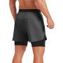 PINSPARK Short de Sport 2 en 1 pour Homme Short de Sport à séchage Rapide avec sous-Short de Compression Extensible intégré et P