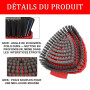 Recharges Serpillière Microfibre Compatibles avec Vileda Balai Serpillere Turbo 3en1, 4 Têtes Franges, 1 Brosses, 76-148cm 1 Man