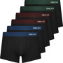 QINCAO Boxer Homme Coton Peigné Lot de 6 Ultra Doux Confort Coupe Ajustée | Calecon Homme Coton Peigné, sans Étiquette, Taille É