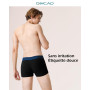 QINCAO Boxer Homme Coton Peigné Lot de 6 Ultra Doux Confort Coupe Ajustée | Calecon Homme Coton Peigné, sans Étiquette, Taille É