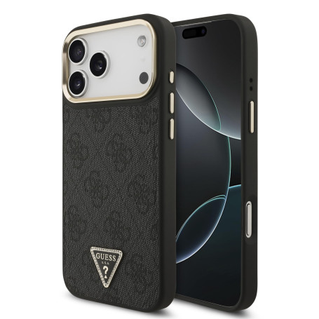 CG MOBILE Guess Coque magnétique avec logo triangle 4G pour iPhone 18 Pro Max (noir)