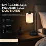 Lampe de Chevet avec Chargeur Sans Fil, USB-C et USB-A, Intensité Variable | Charge sans fil 5 W, USB-C et USB-A, abat-jour en l