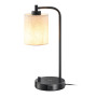 Lampe de Chevet avec Chargeur Sans Fil, USB-C et USB-A, Intensité Variable | Charge sans fil 5 W, USB-C et USB-A, abat-jour en l