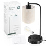 Lampe de Chevet avec Chargeur Sans Fil, USB-C et USB-A, Intensité Variable | Charge sans fil 5 W, USB-C et USB-A, abat-jour en l
