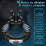 Sex Toys Anneau Penien - Anneau Homme Sextoyse Couple Plaisir, Anneau Vibrant Pénis Clitoridienne avec 10 Modes de Vibration, An