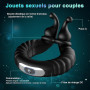 Sex Toys Anneau Penien - Anneau Homme Sextoyse Couple Plaisir, Anneau Vibrant Pénis Clitoridienne avec 10 Modes de Vibration, An