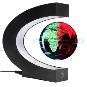 Globe lumineux à lévitation magnétique à changement de couleur Petits outils high-tech decoration bureau de travail Cadeau d'ann