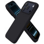 ORNARTO Coque pour iPhone 17 Pro Silicone - Noir | en Silicone Liquide, Protection Antichoc Complète, Intérieur Doux en Microfib