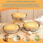 Berglander Lot de 3 Moules à Gâteau 8 Pouces, 20cm Moules Ronds en Acier Inoxydable pour gâteau à étages Non Toxiques & Sains, É