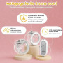 Saglve Tire-lait électrique mains libres 4 modes 12 niveaux 300mmHg Gris | Tire-Lait Double 80 g, Rechargeable, Confortable, Sil