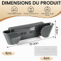 4 Pièces Range Couvercle,Support Couvercle Casserole, Organizer Coperchi Pentole, Aucun Perçage Nécessaire, Réglable En Hauteur 