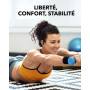soundcore par Anker Sport X20 Écouteurs Bluetooth sans fil avec ANC | Écouteurs sport, crochets rotatifs et extensibles, suppres