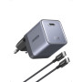 UGREEN Nexode Air 65W Chargeur USB C Rapide GaNInfinity avec Câble (Gris) | Compatible avec AVS iPhone 18 Pro Max 17 16 15 14 13