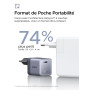 UGREEN Nexode Air 65W Chargeur USB C Rapide GaNInfinity avec Câble (Gris) | Compatible avec AVS iPhone 18 Pro Max 17 16 15 14 13