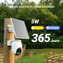 EZVIZ 2K+(4MP) 4G/Wi-Fi Camera Solaire Exterieur CB8 Lite & 5W Solar Panel | Camera Exterieur sans Fil,Mode AOV (Enregistrement 