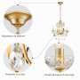 WUZUPS Lustre Bougie En Cristal Pendentif Plafonnier Plafonnier Luminaire Moderne pour Chambre Couloir Bar Cuisine Salle De Bain