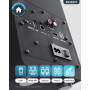 Majority Enceinte Active Amplifiée, 70W Enceinte PC Bluetooth 5.3 (Noir) | D70X Double Cônes de Haut-Parleurs en Fibre de Carbon
