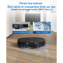 ECOVACS DEEBOT T50 Omni Gen3 Robot Aspirateur Laveur 25 000 Pa 81mm AIVI 3D | TruEdge 2.0, brosse & patin extensibles, ZeroTangl
