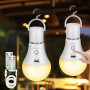 Kimjo E27 Ampoule Rechargeable avec Telecommande 7 W, 3 Couleur, Lot de 2 | Ampoule LED, 2000 mAh Batterie, Sans Fil, Sans Elect