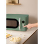 CREATE/MICROWAVE RETRO/Micro-ondes grill numérique vert sauge/Style rétro, capacité 20L, plateau Ø245 mm, 3 programmes, 9 menus 