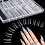 MELLIEX 500 Pièces Faux Ongle Capsule, Français Demi Capsules Ongles (Transparent)