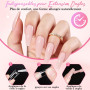 MELLIEX 500 Pièces Faux Ongle Capsule, Français Demi Capsules Ongles (Transparent)