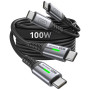 INIU 100W Cable USB C vers USB C, [1m+1m] PD 3.0 Câble Type C Charge Rapide | Nylon Tressé, Charge Rapide pour MacBook Neo, iPho