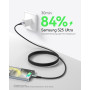 INIU 100W Cable USB C vers USB C, [1m+1m] PD 3.0 Câble Type C Charge Rapide | Nylon Tressé, Charge Rapide pour MacBook Neo, iPho