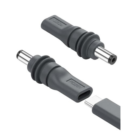 CERRXIAN Lot de 2 adaptateurs d'alimentation USB C vers DC 5,5 mm x 2,1 mm pour Starlink Mini, PD100W USB C Femelle vers connect