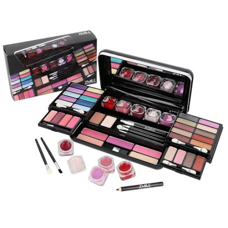 ZMILE Cosmetics Palette de Maquillage 'Classic' Cosmétiques véganes | 24 fards à paupières, 9 brillants à lèvres en crème, blush