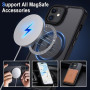 XTCASE Coque pour iPhone 12 / 12 Pro Compatible avec MagSafe, Noir | Magnétique, Recharge sans fil, Mat Translucide Case, PC Dur