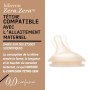 Suavinex, Lot de 2 Tetines pour Biberon Anti Colique Zero Zero. Débit Moyen (M), Laisse Passer Liquides à Densité Moyenne, Tétin