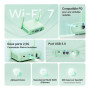 GL.iNet GL-MT3600BE Beryl 7 Routeur Wi-FI 7 Voyage Bi-Bande | Wi-Fi 7 bi-bande 688+2882 Mbps, deux ports 2.5G, USB 3.0, WireGuar