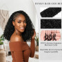 Burmese Curly Miracle Knots Crochet Human Hair 16 Inch 60g Invisible Knots Pre Separated Feather Crochet Human Hair Extensions f