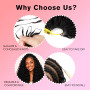 50g/1Pack Miracle Knots Crochet Human Hair (16Pouces, Burmese Curly) | Pre-Separated Invisible Feather Crochet Hair Extensions f
