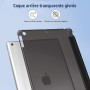 FINTIE Coque Compatible avec iPad 9e/8e/7e Génération 10.2" (2021-2019) | Étui avec Porte-Stylet, Coque Arrière Transparente Giv