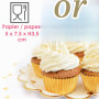 ScrapCooking - Lot de 48 Caissettes Dorées pour Cupcakes & Muffins - Décorations Étuis Tasses en Papier pour Pâtisseries - Caiss
