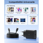 Chargeur USB C 45W, 2-Pack Prise USBC Chargeur Rapide et 2M Câbles pour Galaxy S26 S25 Ultra S24 S23 S22 S21 A57 A56 A55 A54 A37