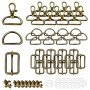 50pcs Mousqueton Sac a Main Couture Accessoires Mercerie Pour Sangle Sacs | Mousqueton Crochets Pivotant Anneaux en D Boucle en