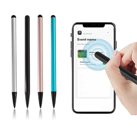 CULEO Stylets pour téléphones portables,Stylet pour écran tactile, 4 stylets pour tablette, stylet pour écran tactile, courammen