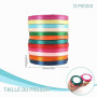 12 Rubans Satin 10 mm, Rubans Colorés pour Emballage Cadeau, Décorations Mariage, Bouquets, Noeuds et Projets DIY - Polyester de