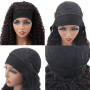 Perruque bandeau cheveux humain femme bresilienne bouclée Headband Wig Perruques de cheveux humains pour femmes Femme Noire Coul