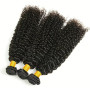 Tissage Bresilien Naturel Cheveux Humain Kinky Curly Bundles 16 18 20 Pouce | Tissage Bouclé Naturel Meches 100% Unprocessed Vir