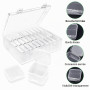 UNINGYI Lot de 31 petites boîtes de rangement pour perles avec couvercle (5,5 x 5,5 x 2 cm), mini boîte de rangement en plastiqu