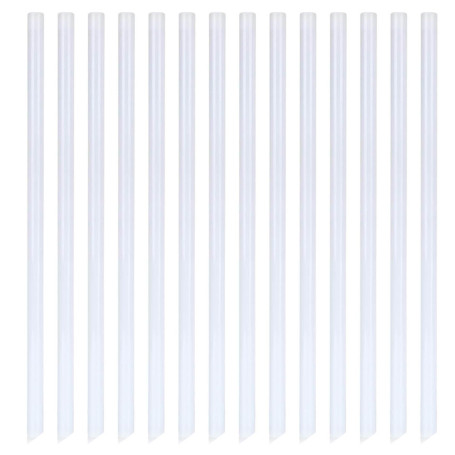 Xyedyaup 100 Pcs Transparente Pailles RéUtilisables 190 Mm × 6 Mm AdaptéEs Pour Les Cocktails Familles Jus Smoothies Thé Lait（Po