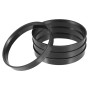 X AUTOHAUX 4pcs Bague De Centrage Jante Noire en Plastique pour Voiture | Plastique, Intérieur 66.6mm, Extérieur 70.1mm, Épaisse